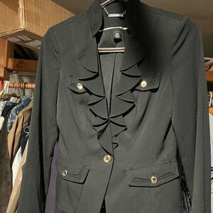 WHBM BLACK FITTED BLAZER